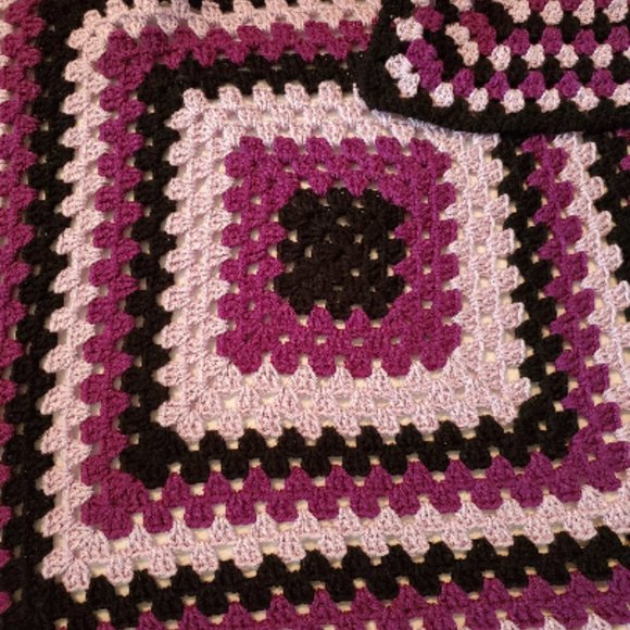 Crochet Mad For Purple Baby Blanket/New - Picture 4 of 5